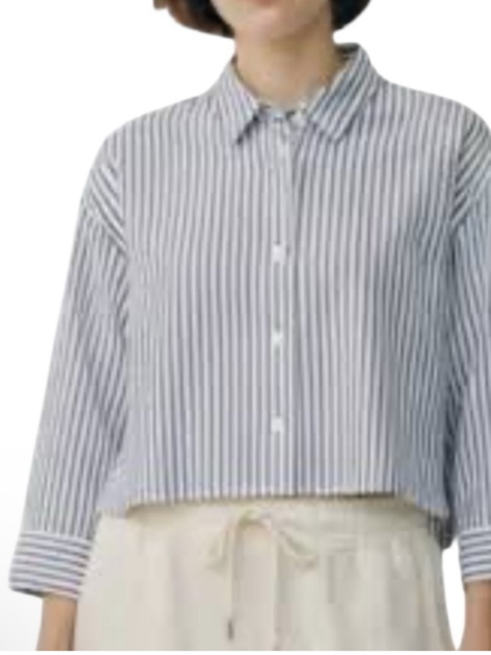NWT Everlane Boxy Striped Button Front Shirt